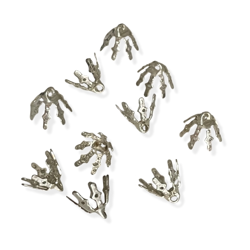 10 stk. Bead Caps med Øje