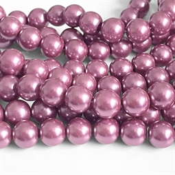 10 mm Glasperler Lyng Metallic- Hel streng