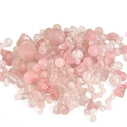 Mix af rosakvarts – ca. 100 gram
