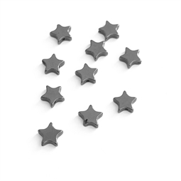 6 mm Hæmatit Stjerner - 10 stk.