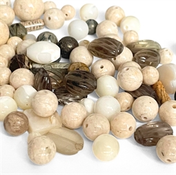 Beige / Brunt Perlemix - 60 gram