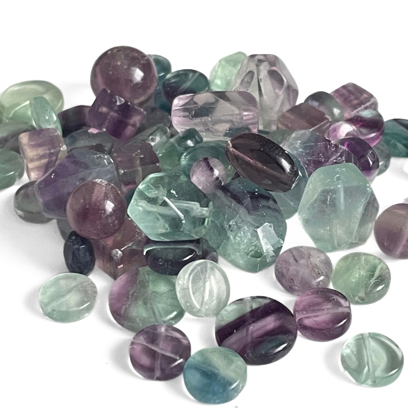 fluorit perlemix grøn lilla blå