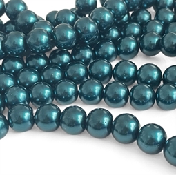 10 mm Glasperler Petroleum Metallic- Hel streng