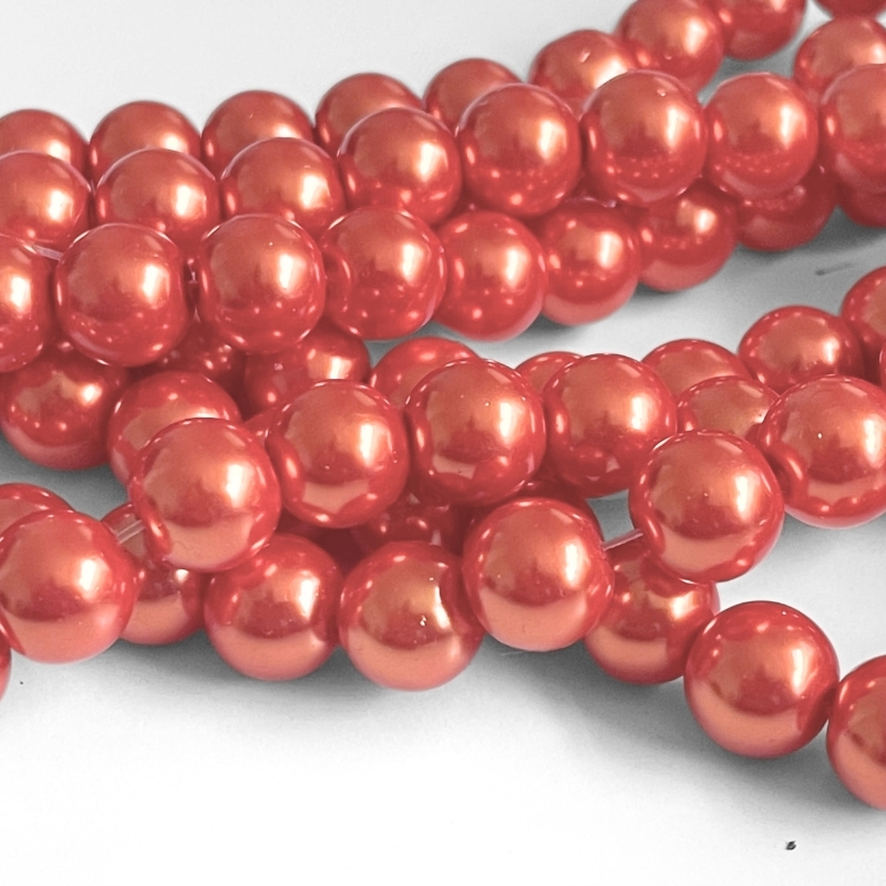 10 mm Glasperler Orange Metallic – Hel Streng