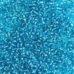 Silverline Lys blå rocailles perler, 20 g