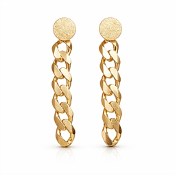 Nemme flotte øreringe du selv kan lave. Øreringe med flad panzerkæde.