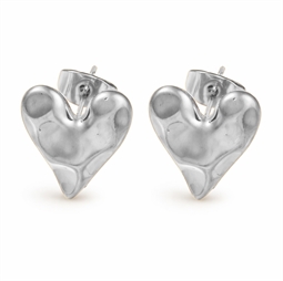Bankede hjerte ørestikker 16 mm