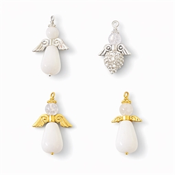 Englevedhæng lave af perler og endlevinger