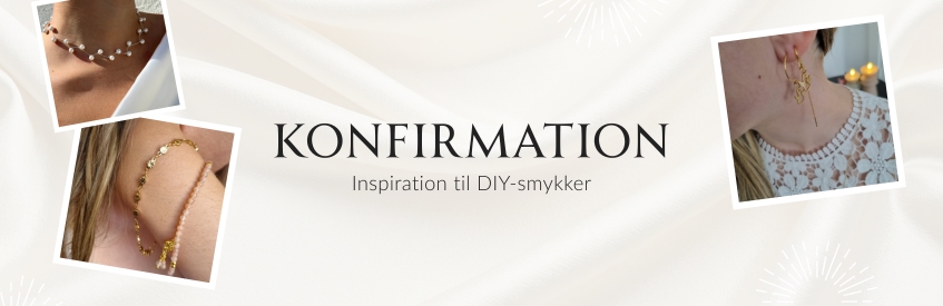 Find inspiration til at lave dine egne konfirmationssmykker hos Smykkebixen
