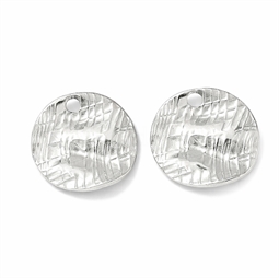 runde stålvedhæng med mønster